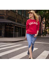 LANDS' END Soft Denim Maxirock, Damen,  Blau, Baumwolle/Baumwoll-Mischung, by Lands' End