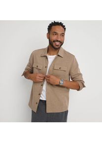 LANDS' END Hemdjacke aus Piqu&eacute;, Herren,  Braun, Polyester-Mischung, by Lands' End