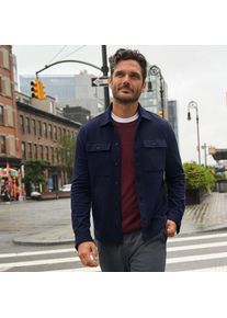 LANDS' END Hemdjacke aus Piqu&eacute;, Herren,  Blau, Polyester-Mischung, by Lands' End