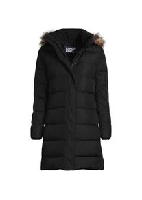 LANDS' END Daunenmantel mit Kapuze, Damen,  Schwarz, Polyester, by Lands' End