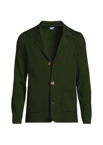 LANDS' END Sakko aus Baumwoll-Feinstrick, Herren,  Gr&uuml;n, Baumwolle, by Lands' End