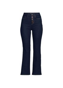LANDS' END Kurze Denim-Schlagjeans, Damen,  Blau, Elasthan/Baumwoll-Mischung/Polyester-Mischung, by Lands' End