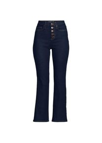 LANDS' END Kurze Denim-Schlagjeans, Damen,  Blau, Elasthan/Baumwoll-Mischung/Polyester-Mischung, by Lands' End