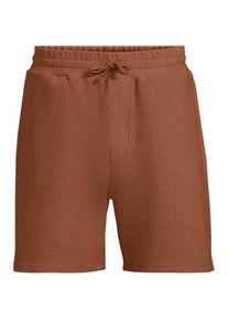 LANDS' END Jersey-Shorts mit Struktur, Herren,  Braun, Baumwolle/Polyester/Baumwoll-Mischung, by Lands' End