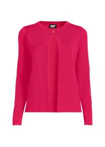 LANDS' END Cardigan mit Muschelrand, Damen,  Pink, Viskose/Viskose-Mischung/Polyester-Mischung, by Lands' End