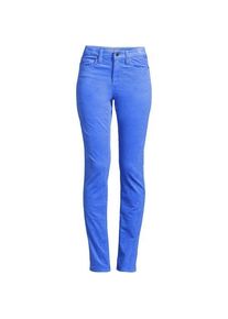 LANDS' END Straight Fit Cordhose Mid Waist, Damen,  Blau, Baumwoll-Mischung, by Lands' End