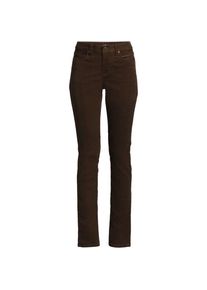 LANDS' END Straight Fit Cordhose Mid Waist, Damen,  Braun, Baumwoll-Mischung, by Lands' End