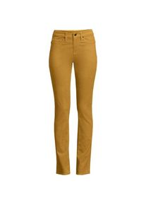 LANDS' END Straight Fit Cordhose Mid Waist, Damen,  Gelb, Baumwoll-Mischung, by Lands' End