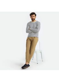 LANDS' END Pendler-Hose mit Schlupfbund und Bundfalten, Herren,  Braun, Viskose/Polyester-Mischung, by Lands' End