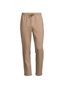 LANDS' END Schlupfbundhose aus Struktur-Jersey, Herren,  Braun, Viskose/Polyester-Mischung, by Lands' End