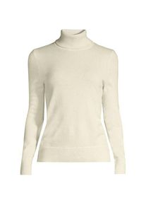 LANDS' END Rollkragen-Pullover aus Kaschmir, Damen,  Wei&szlig;, Kaschmir, by Lands' End