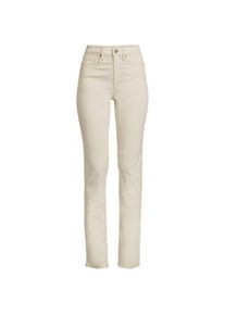 LANDS' END Naturfarbene Straight Fit Jeans High Waist, Damen,  Wei&szlig;, Baumwoll-Mischung/Polyester-Mischung, by Lands' End