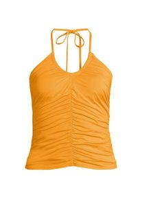 LANDS' END Wandelbares Neckholder-Tankinitop mit Raffungen, Damen,  Orange, Elasthan/Nylon, by Lands' End