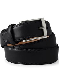 LANDS' END Klassischer G&uuml;rtel aus Handschuh-Leder f&uuml;r Herren, Herren, size: regular, Schwarz, Leder/Messing, by Lands' End