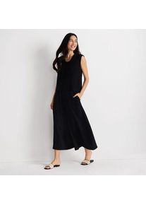 LANDS' END Creaseless 7/8-Palazzohose, Damen,  Schwarz, Polyester, by Lands' End