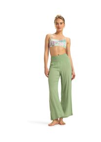 Roxy Damen Strandhose "ALONG THE BEACH"basil, sportlich, Gr. L, Obermaterial: 100% Viskose, Hosen