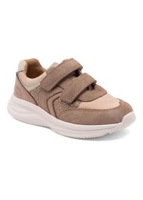bisgaard Kinder Sneaker "yuki glitter Weite: normal", Gr. 31taupe glitter, Textil, Leder, colorblocking, Glitzer, sportlich, Schuhe, Freizeitschuh,