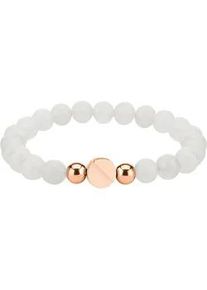 Armband Liebeskind Berlin "Schmuck Geschenk Armkette Zugarmband", rosa (ros&eacute;goldfarben, wei&szlig;, wei&szlig;), Armb&auml;nder, Damen, 17cm, Edelstahl Polyurethan, Edelstahl, Polyurethan, Armband, mit Edelsteinen