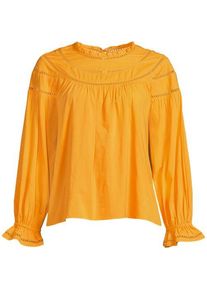 LANDS' END Voile-Bluse aus Baumwollmix, Damen,  Orange, Baumwoll-Mischung/Viskose-Mischung/Baumwolle Modal, by Lands' End