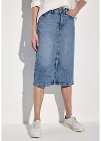 Street One Damen Jeansrockmedium blau authentic, casual, Gr. 36, unifarben, Jeans, 99% Baumwolle, 1% Elasthan, Röcke, im Denim Look