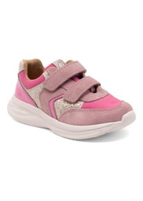 bisgaard Kinder Sneaker "yuki glitter Weite: normal", Gr. 28blush glitter, Textil, Leder, colorblocking, Glitzer, sportlich, Schuhe, Freizeitschuh,