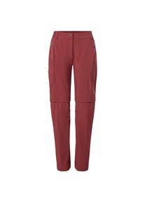 Vaude Farley Stretch Zip Off T-Zip Pants II Trekkinghose Damen Wandern (Gr 44 - Regular |rot)
