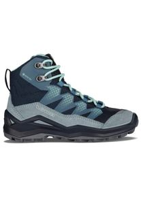 Lowa Maddox Pro GTX Mid Wanderschuhe Kinder Wandern (Gr 33 |blau |wasserdicht)