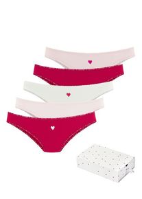 Lascana Brasilslip mehrfarbig Gr. 32/34 für Damen. Mit Print, Spitze. Körpernah. Nachhaltig.