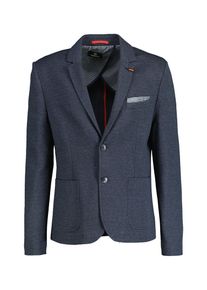 Lerros Herren Jerseysakkocoastal blau, casual, Gr. 58, meliert, Strick, Obermaterial: 84% Polyester, 15% Viskose, 1% Elasthan, Sakkos, mit