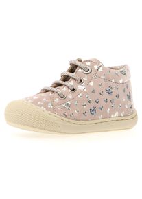 Naturino Kinder Lauflernschuh "COCOON LOVELY", Gr. 21rosa, silberfarben metallic herzchen, Veloursleder, metallic, festlich, Schuhe, Glitzerschuh im
