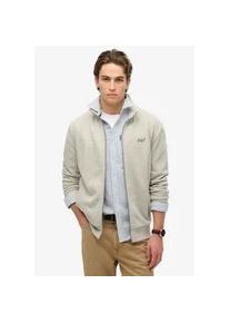 Sweatshirt Superdry ""ESSENTIAL LOGO TRACK TOP"", Herren, Gr. XXXL, varsity grau grindle, angeraute Sweatware, Obermaterial: 60% Baumwolle, 40% Polyester, meliert, modisch, loose fit, Langarm Rippbündchen, Sweatshirts