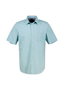 Lerros Herren Kurzarmhemd "Lerros Halbarmhemd in Großen Größen"coastal blau, Gr. XXXL, 80% Baumwolle, 20% Leinen, Hemden