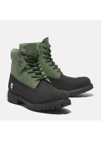 Timberland Schnürboots "6 inch Premium FTB", Gr. 43,5schwarz nubuck w dunkelgrün, Nubukleder, sportlich, Schuhe, Winterstiefel, Schnürstiefel,