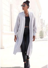 Lascana Longstrickjacke mehrfarbig Gr. 32/34 für Damen. Mit Knöpfe. Figurumspielend
