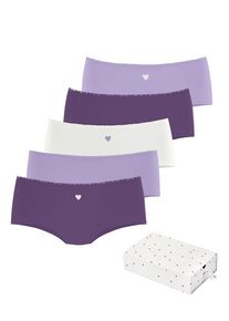 Lascana Panty mehrfarbig Gr. 32/34 für Damen. Mit Print, Spitze. Körpernah. Nachhaltig.
