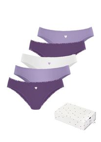 Lascana Jazz-Pants Slips mehrfarbig Gr. 32/34 für Damen. Mit Print, Spitze. Körpernah. Nachhaltig.