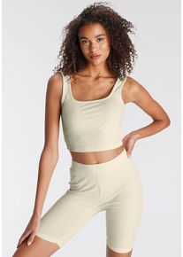 Lascana Shorty beige Gr. 44/46 für Damen. Körpernah