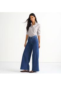 LANDS' END Recover Jeans High Waist mit extraweitem Bein, Damen,  Blau, Elasthan/Baumwoll-Mischung/Polyester-Mischung, by Lands' End