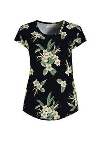 LANDS' END Shirt aus Baumwolle/Modal-Mix mit Ballett-Ausschnitt, Damen,  Schwarz, Baumwolle Modal, by Lands' End