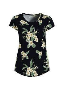 LANDS' END Shirt aus Baumwolle/Modal-Mix mit Ballett-Ausschnitt, Damen,  Schwarz, Baumwolle Modal, by Lands' End