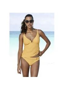 Tankini-Top s.Oliver "Rome", Damen, Gr. 36, Cup A/B, gelb, Polyamid, unifarben, Bikini-Oberteile, in verschiedenen Unifarben