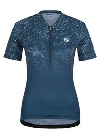 Ziener Damen Radtrikot "NALADIA-Z"hale navy, Gr. 44, Obermaterial: 100% Polyester; Obermaterial 2: 90% Polyester, 10% Elasthan, Trikots