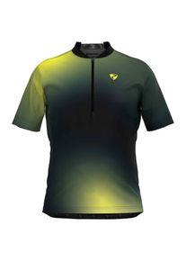 Ziener Herren Radtrikot "NEMIC-Z"schwarz.bitter lemon, Gr. 50, Obermaterial: 100% Polyester; Obermaterial 2: 90% Polyester, 10% Elasthan, Trikots