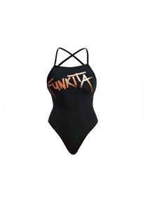 Funkita Strapped In One Piece Badeanzug Damen (Gr 42 |schwarz)