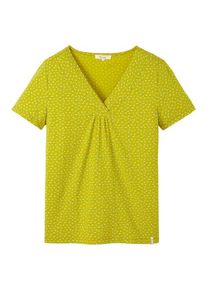 Tranquillo Jersey-Shirt mit V-Ausschnitt T-Shirt Damen (Gr XL |gelb)