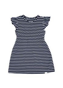 MaxiMo Mini Girl Kleid A-Linie Jersey Flügelärmel Kleid Kinder (Gr 122/128 |blau)