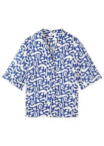 T-Shirt Tranquillo Bluse aus Ecovero Viskose Damen (Gr 40 |blau)