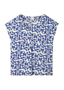 T-Shirt Tranquillo Luftige Bluse aus Ecovero Viskose Damen (Gr 40 |blau)