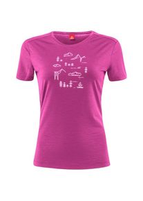 Löffler Merinoshirt Löffler Printshirt Nature Merino Light Damen (Gr 46 |lila)