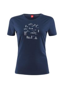 Löffler Löffler Printshirt Nature Merino Light Merinoshirt Damen (Gr 36 |blau)